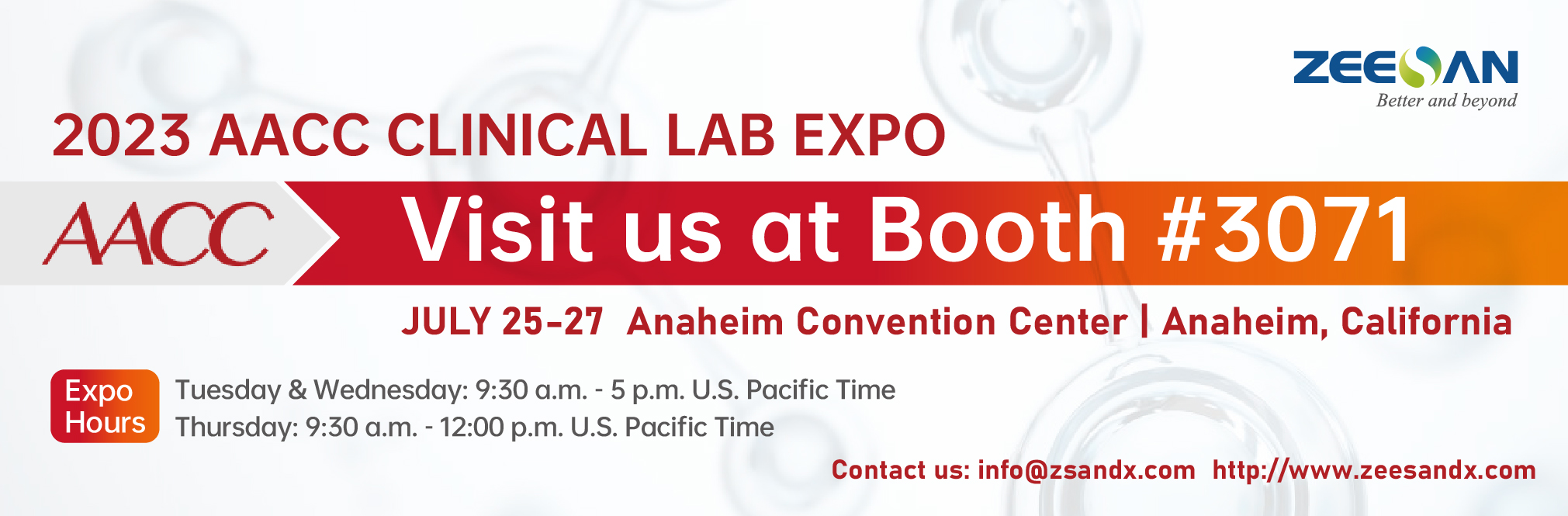 Visit us at 2023 AACC Clinical Lab Expo